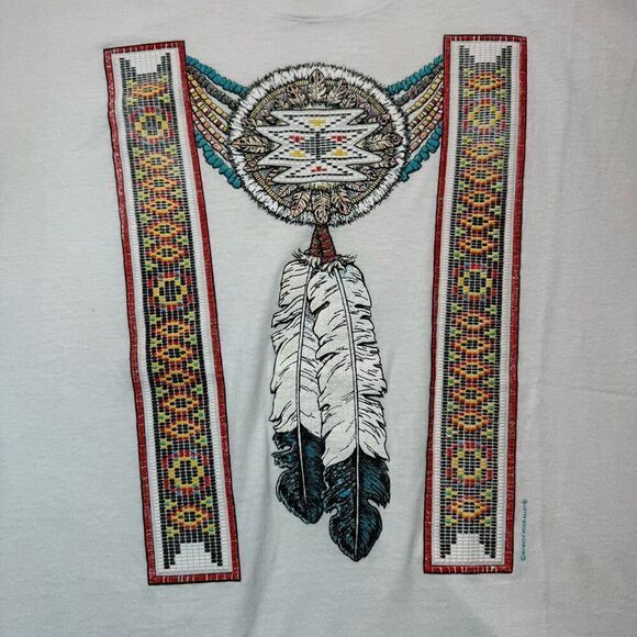 Vintage Moxie Alley Native American Fruit of the Loom Tee Men’s XL USA Made - Picture 4 of 10